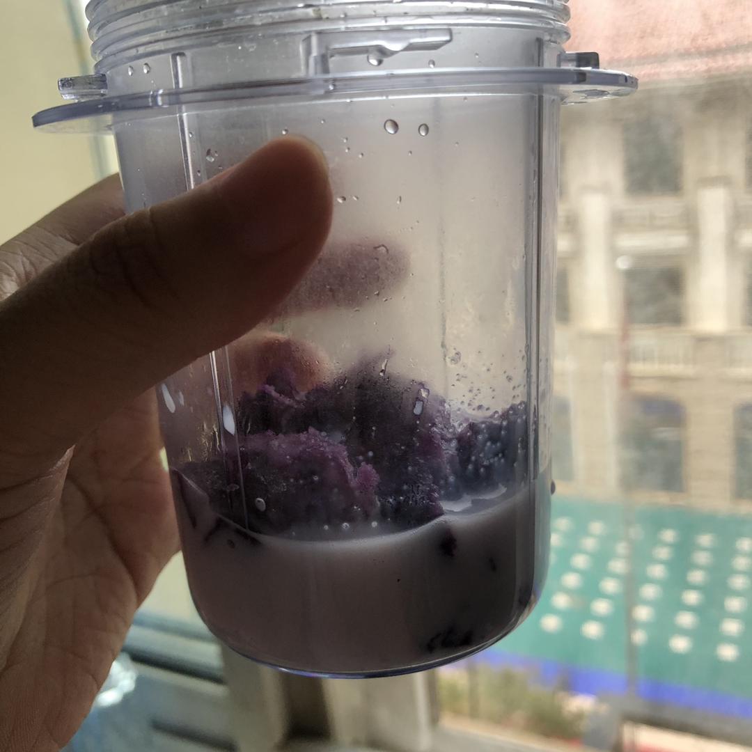 奶香紫薯泥(6个月辅食)