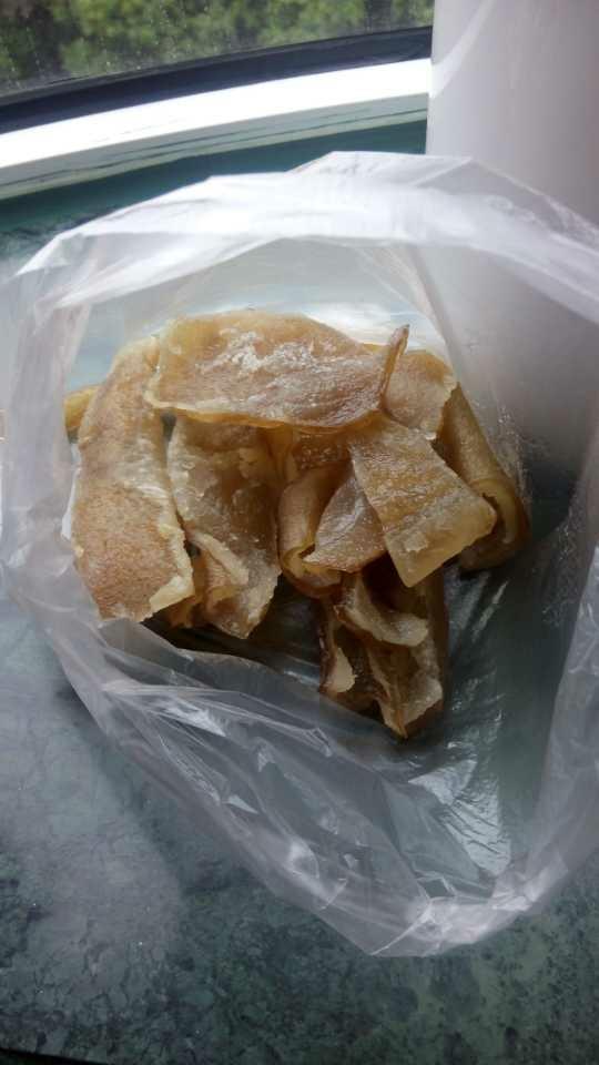 自制猪皮咬胶和鸡肉干(狗零食)
