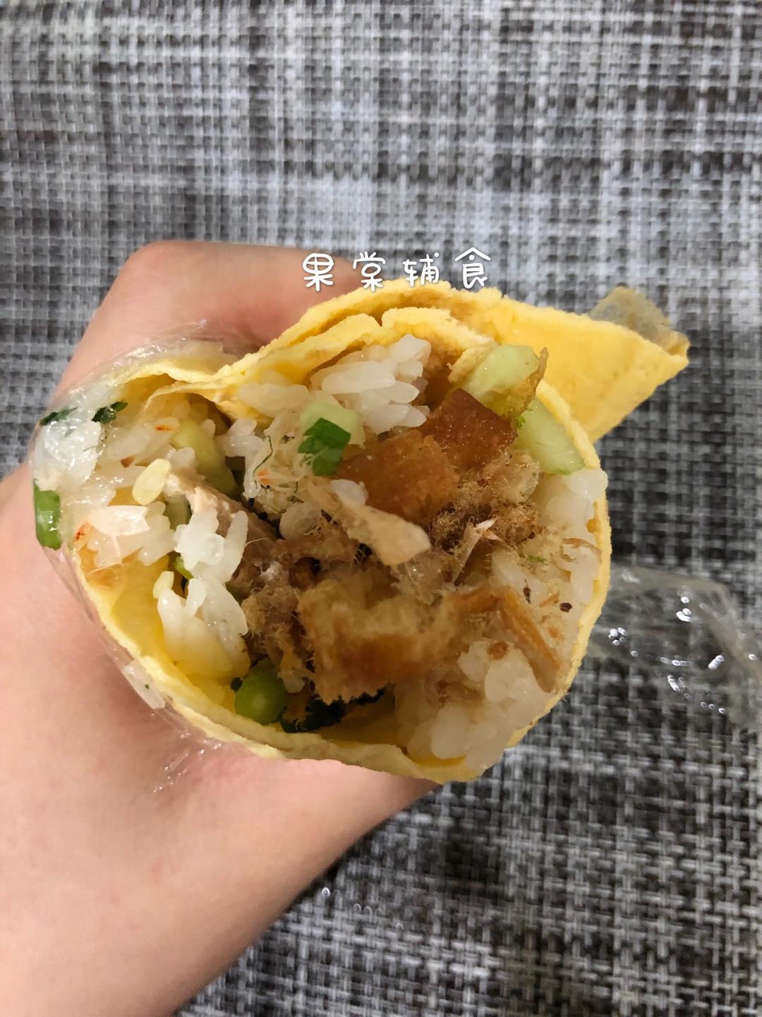 登妈-快手早餐-肉松饭团