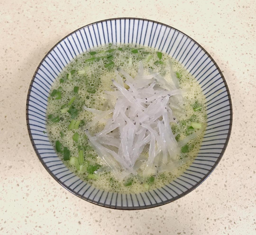 银鱼韭菜鸡蛋饼