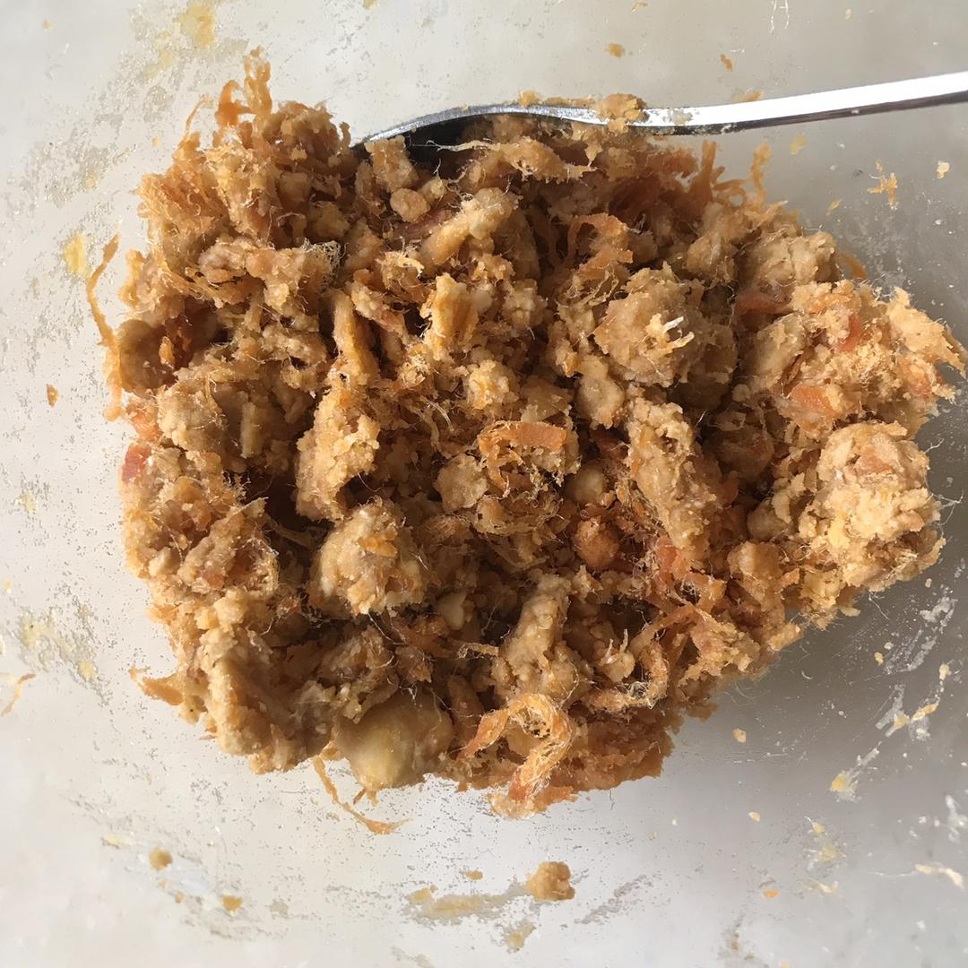 咸蛋黄肉松司康