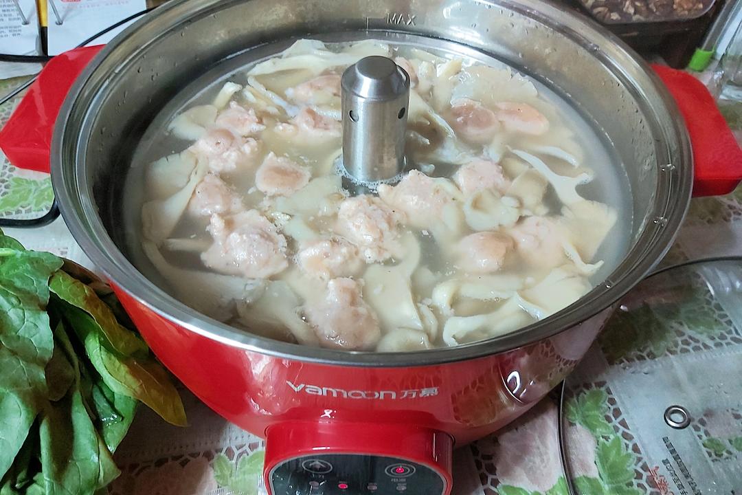 虾滑菠菜汤的做法 步骤6