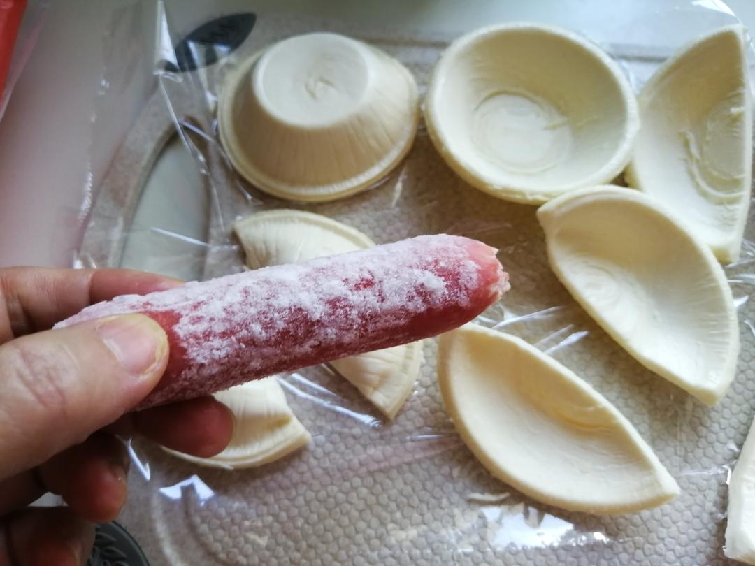 酥皮热狗卷(蛋挞皮版本)的做法 步骤3