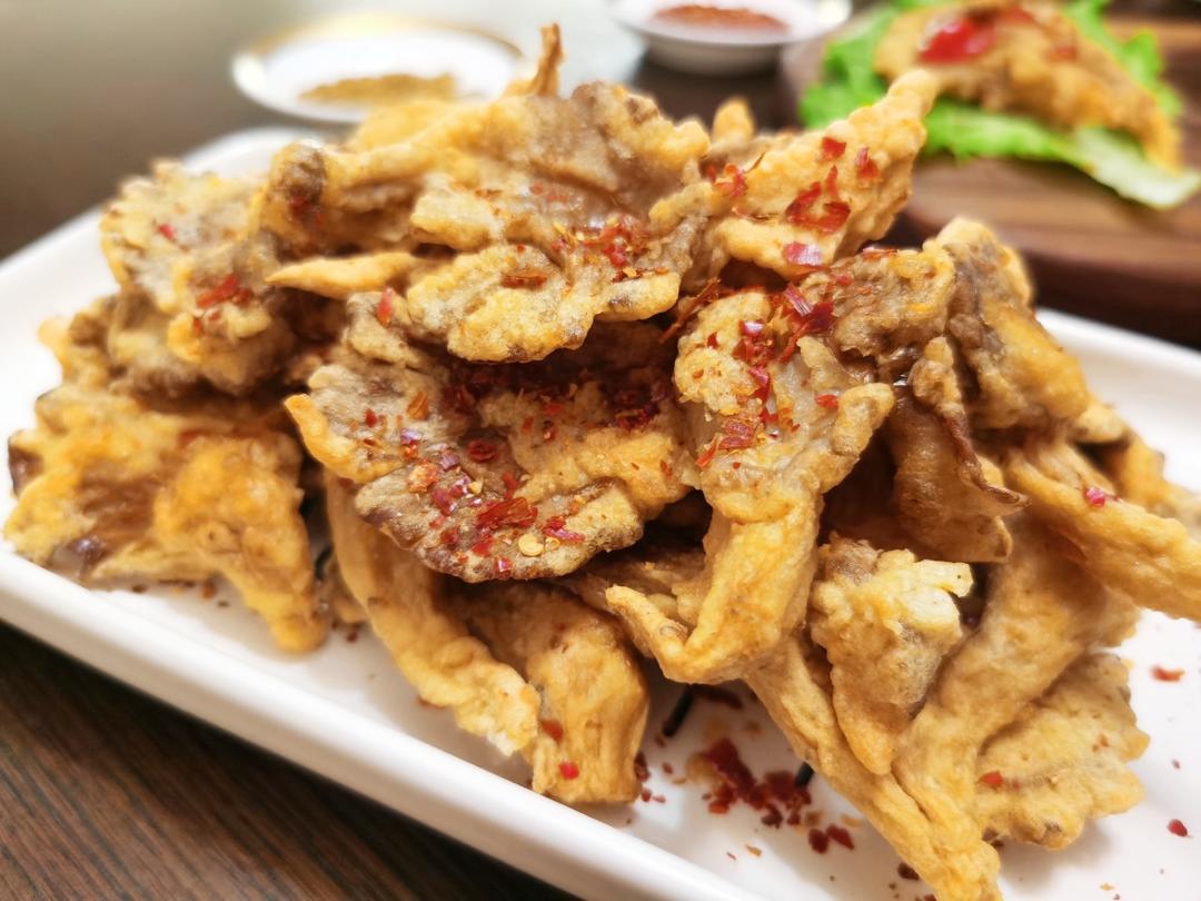 炸平菇(孜然,椒盐味)