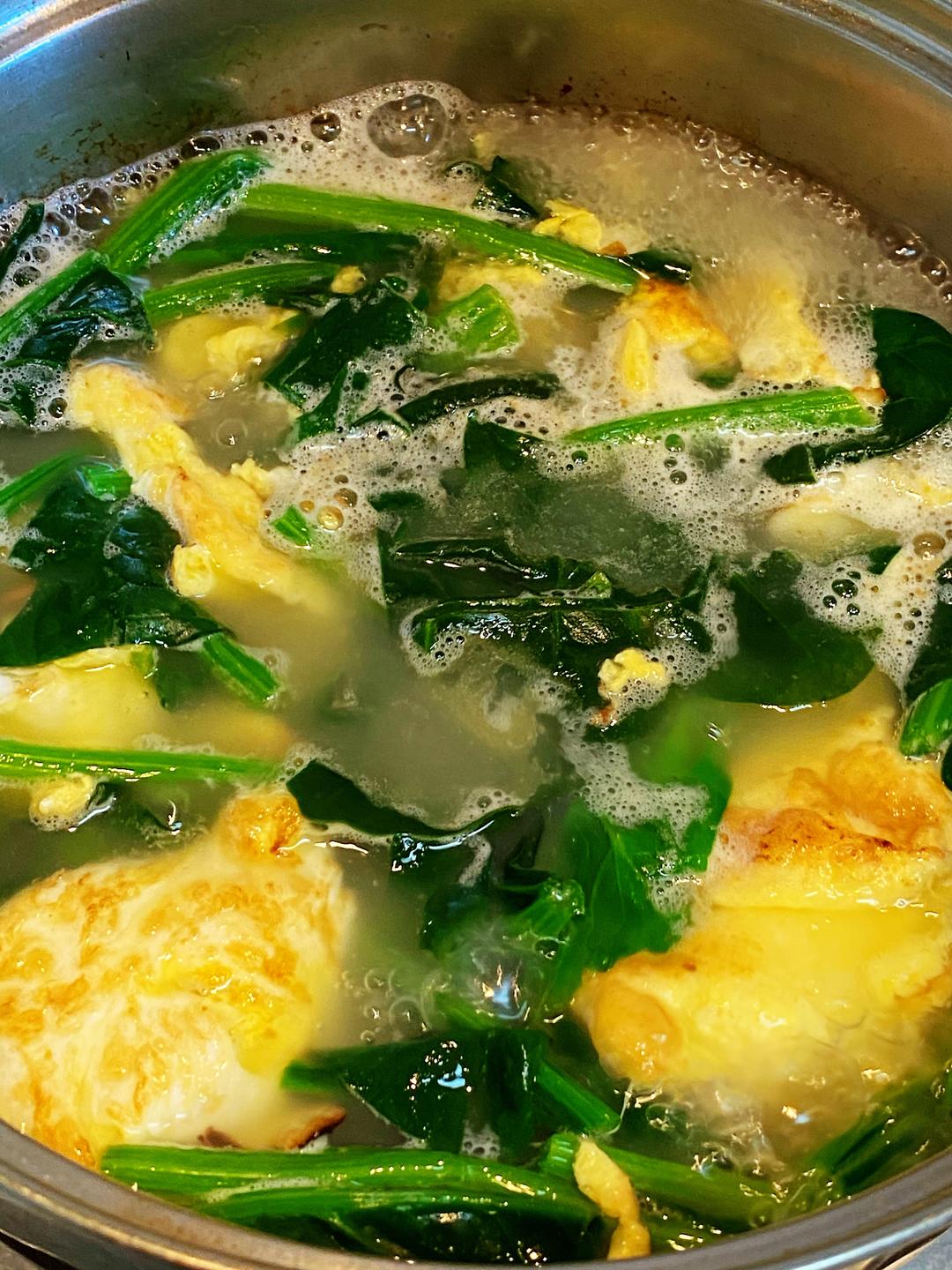 菠菜粉丝鸡蛋汤